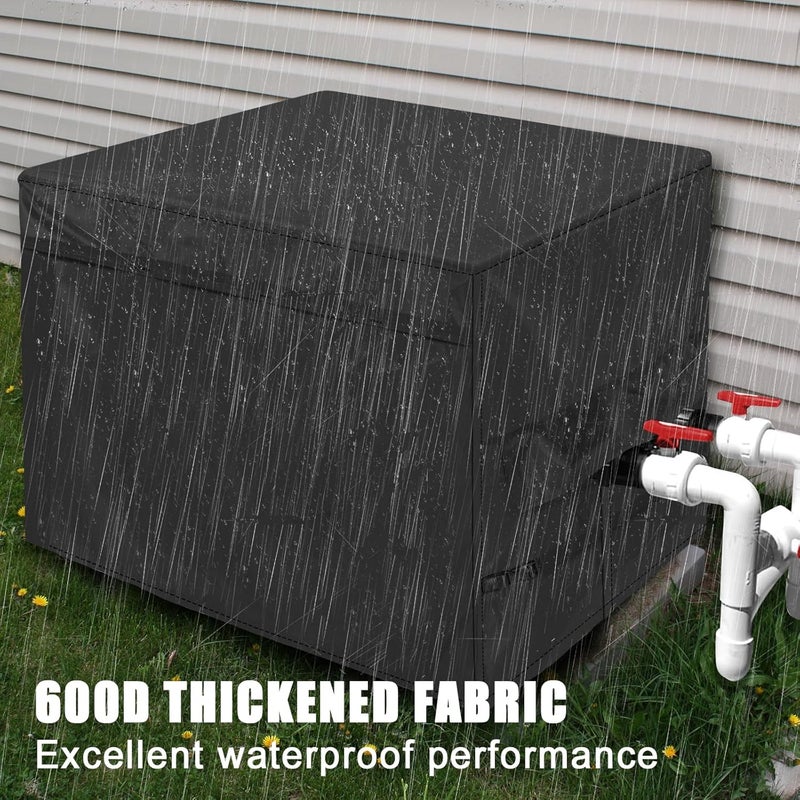 tiscover Pool Heater Cover for Hayward,600D Heavy Duty Pool Heater Cover for Outside Units Pool Heater Winter Cover Waterproof Pool Pump Equipment Cover 40" L X 34" W X31 H - Image 3